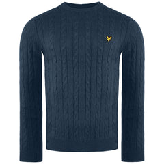 Lyle & Scott Cable Mens Navy Sweater