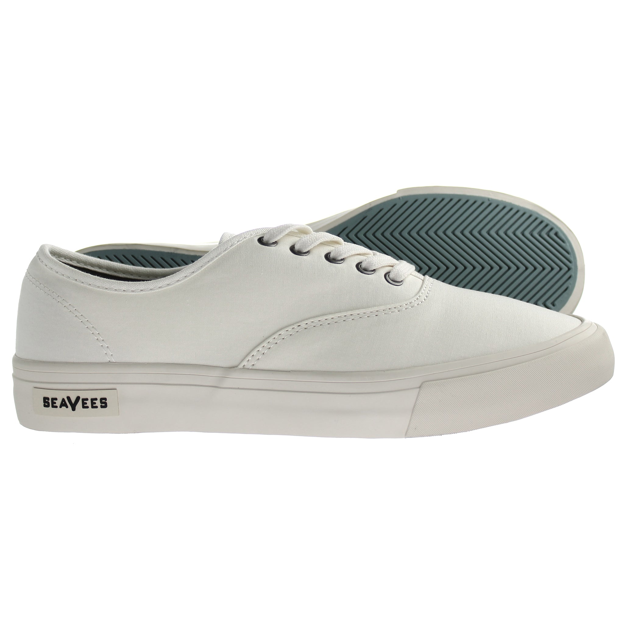 Seavees Legend Sneaker Standard Bleach Poplin White Womens Trainers