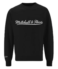 Mitchell Ness Script Logo Mens Black Sweater