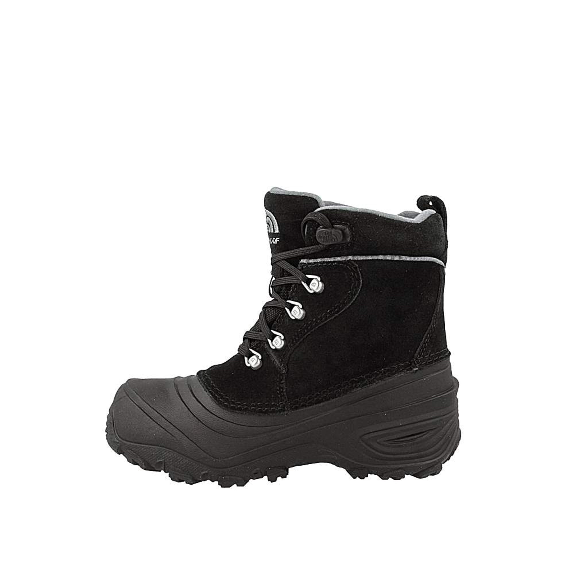 The North Face Youth Chilkat II Lace-Up Black Suede Leather Kids Boots NF02T5RKZ2_020