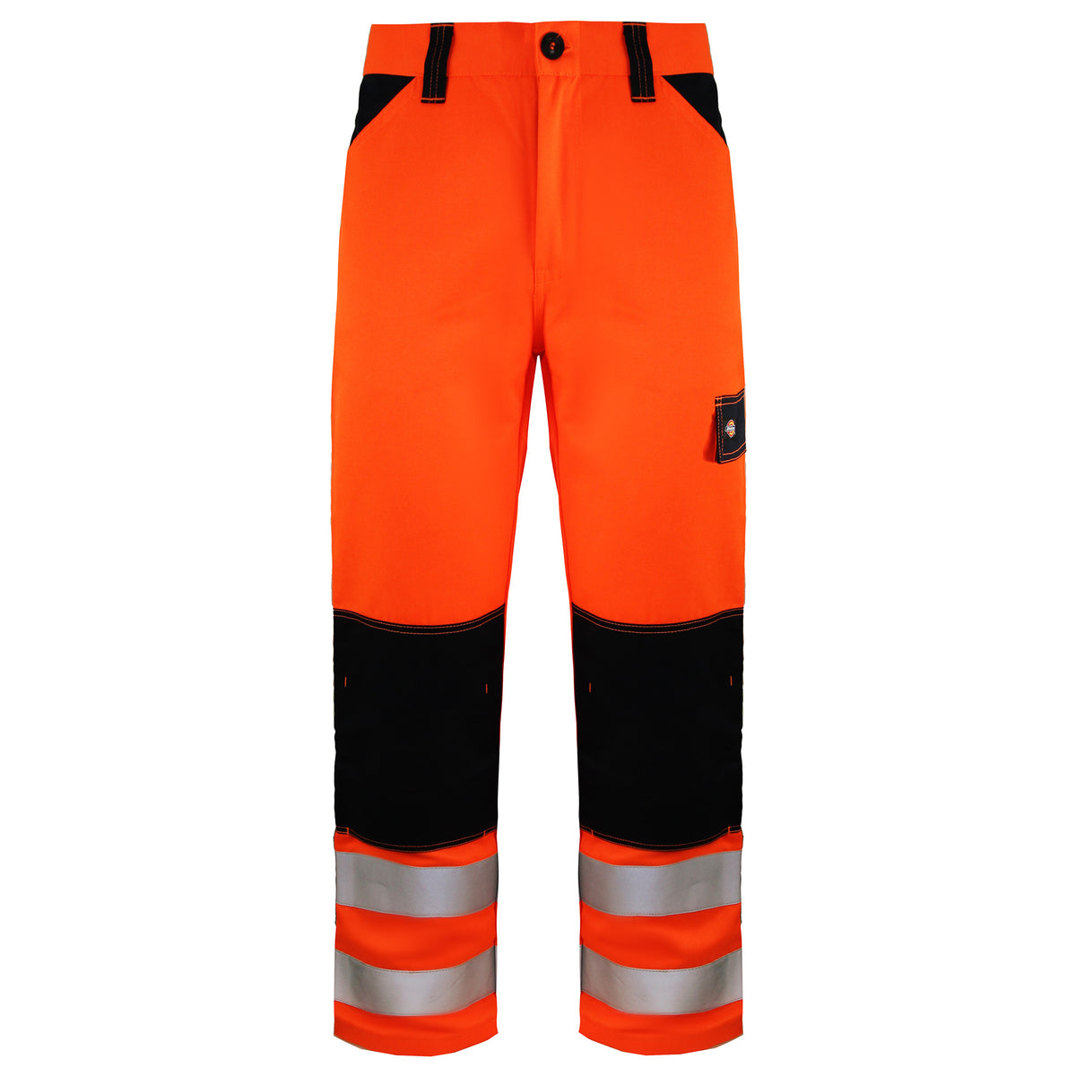 Dickies Everyday Work Wear Hi-Vis Trousers Orange Navy Mens Bottoms SA24 7R ORANGE/NAVY