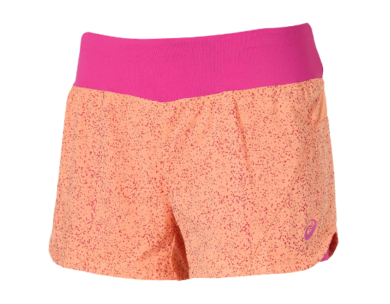 Asics Motion Dry 2in1 Womens Orange Woven Shorts