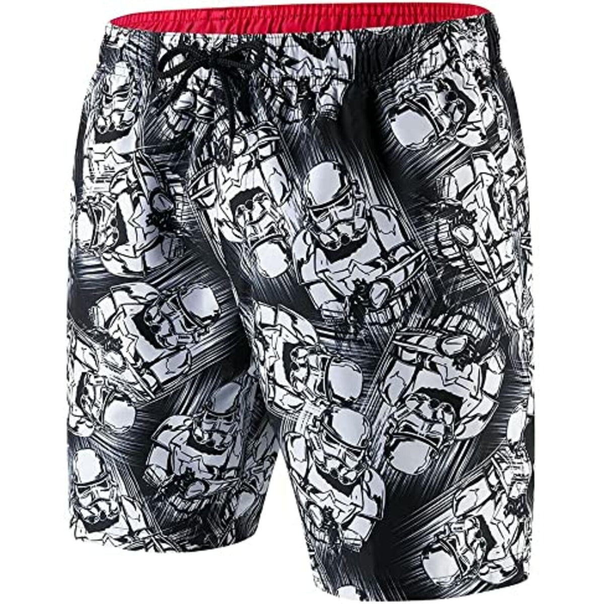 Speedo 17inch Star Wars Print Kids Black/White Swim Shorts