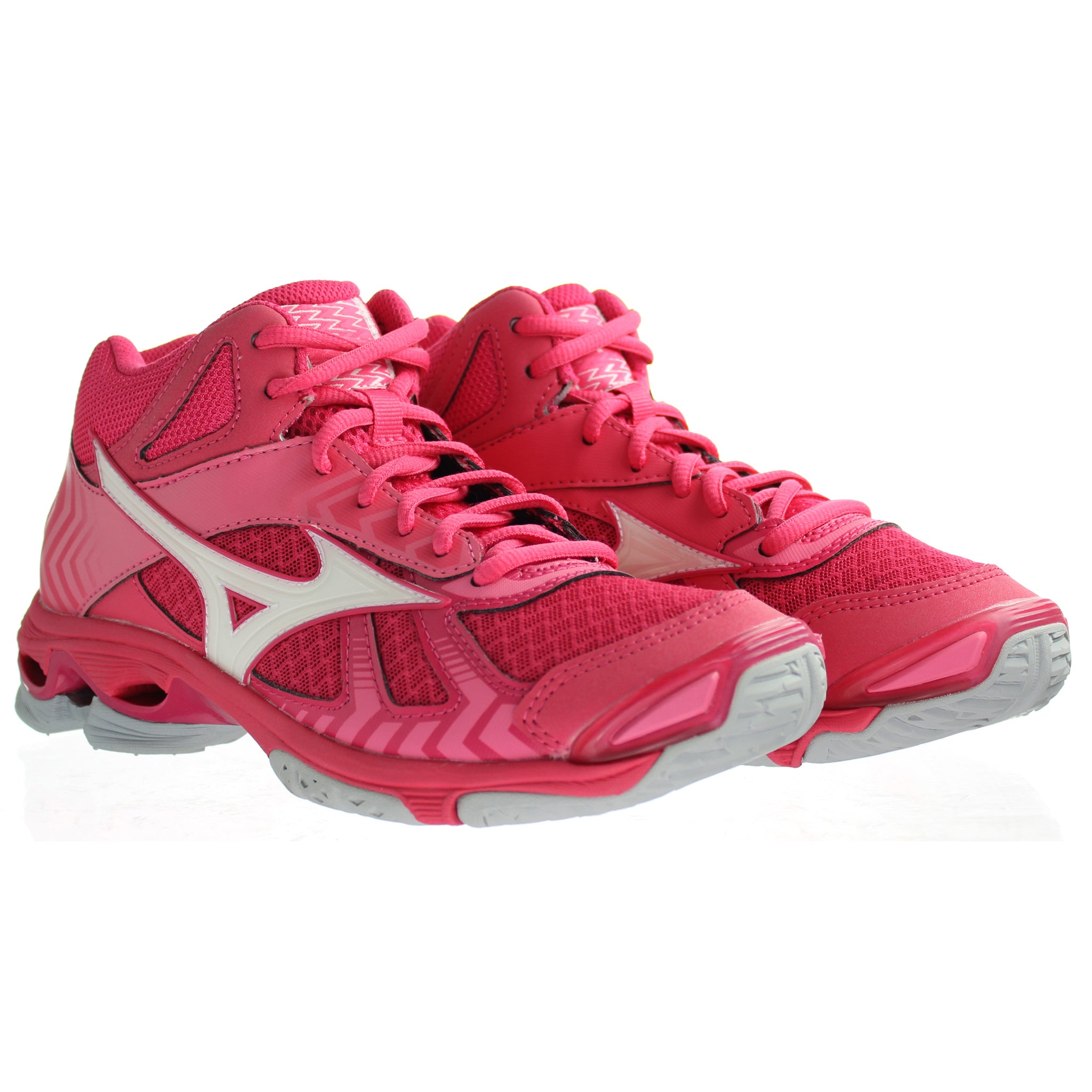 Mizuno Indoor Wave Bolt 7 Mid Womens Pink Volleyball Shoes