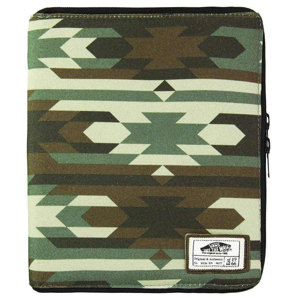 Vans Native Camo Aztec Print iPad Tablet Zip Textile Case VU149PL