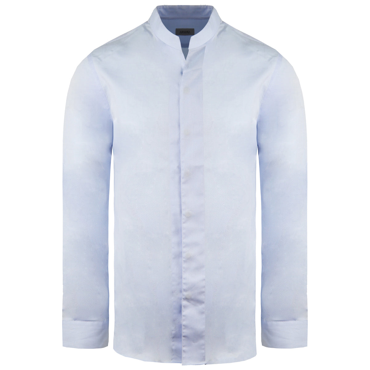 Armani Collezioni Mens Light Blue Cotton Shirt